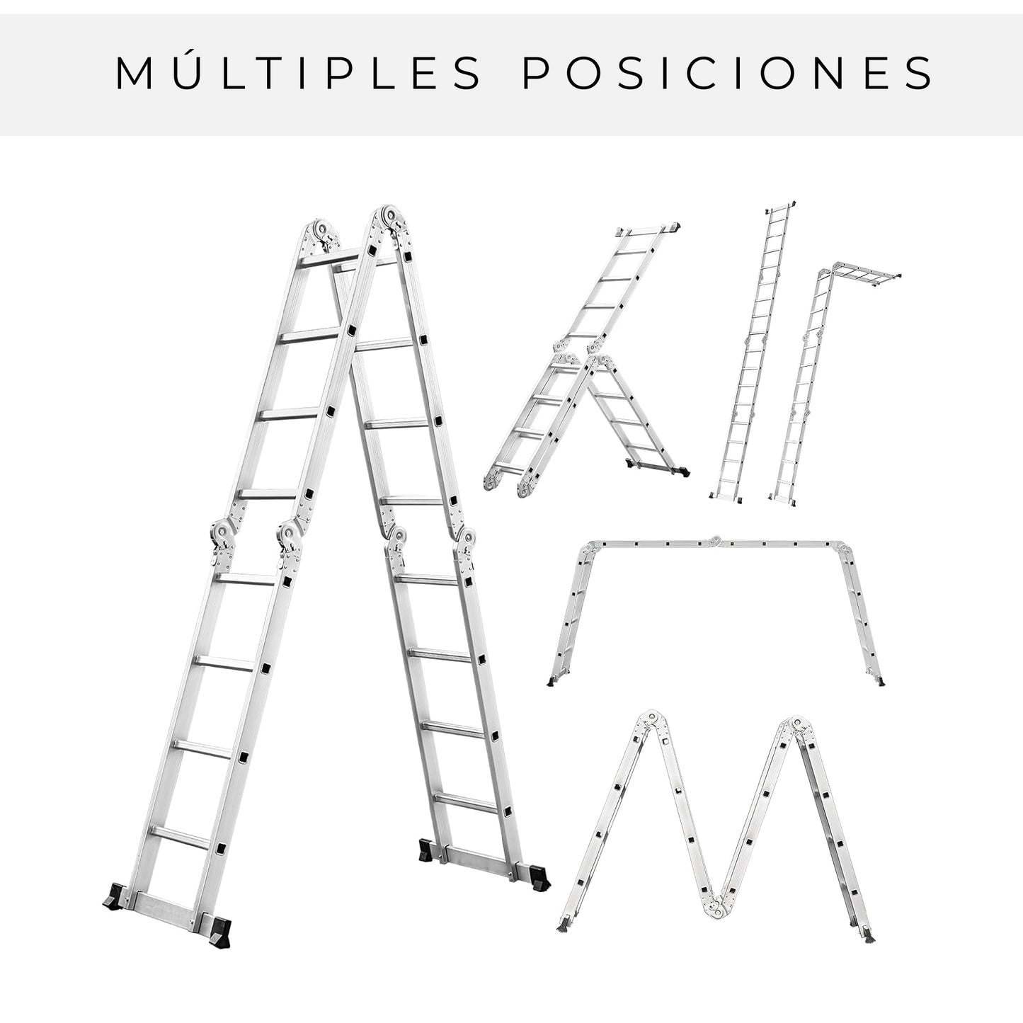 Escalera Plegable Multipropósito 16 Peldaños