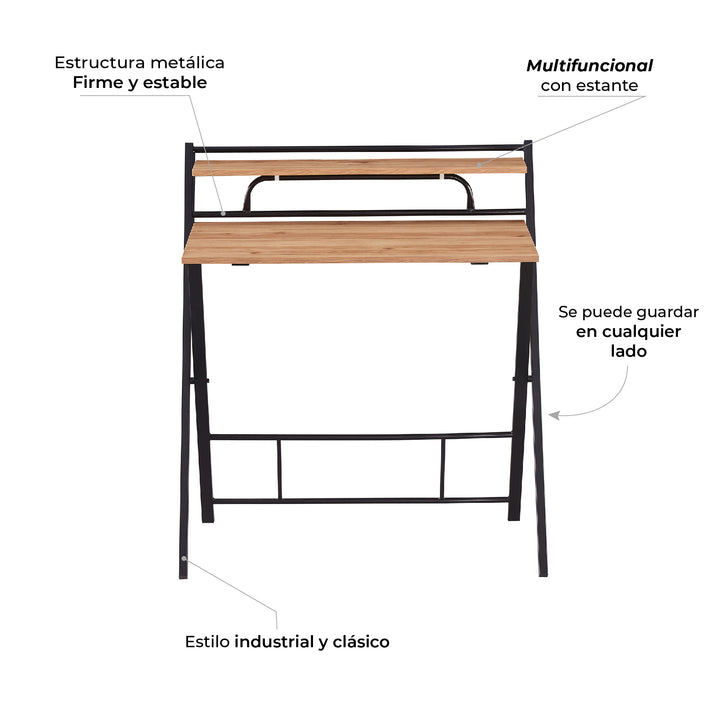 Escritorio Plegable Tripoli Negro
