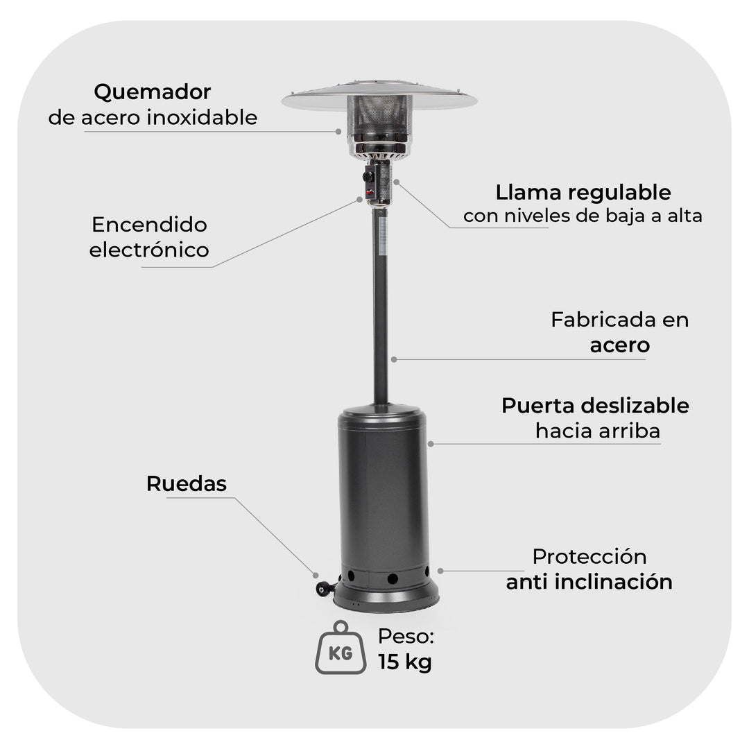 Estufa Calefactor Exterior Silver