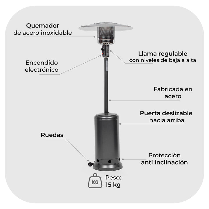 Estufa Calefactor Exterior Silver