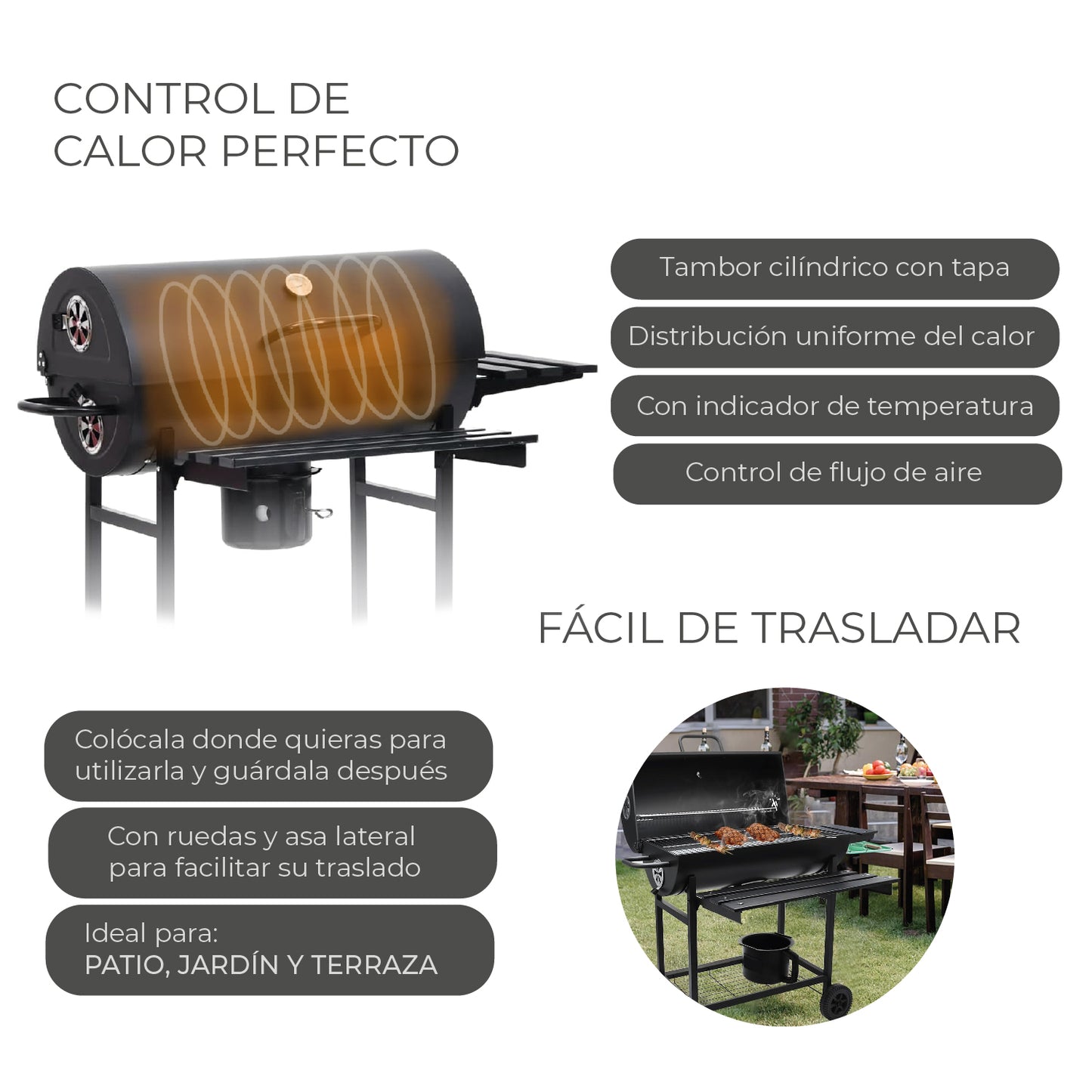 Parrilla Tambor BBQ Black
