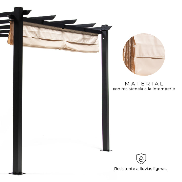 Pérgola Retráctil Shelter XL 4x3 mts