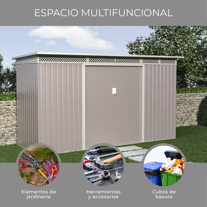 Bodega de Jardín Halten BellaC Acero 3.86mt2 343×142×184cm