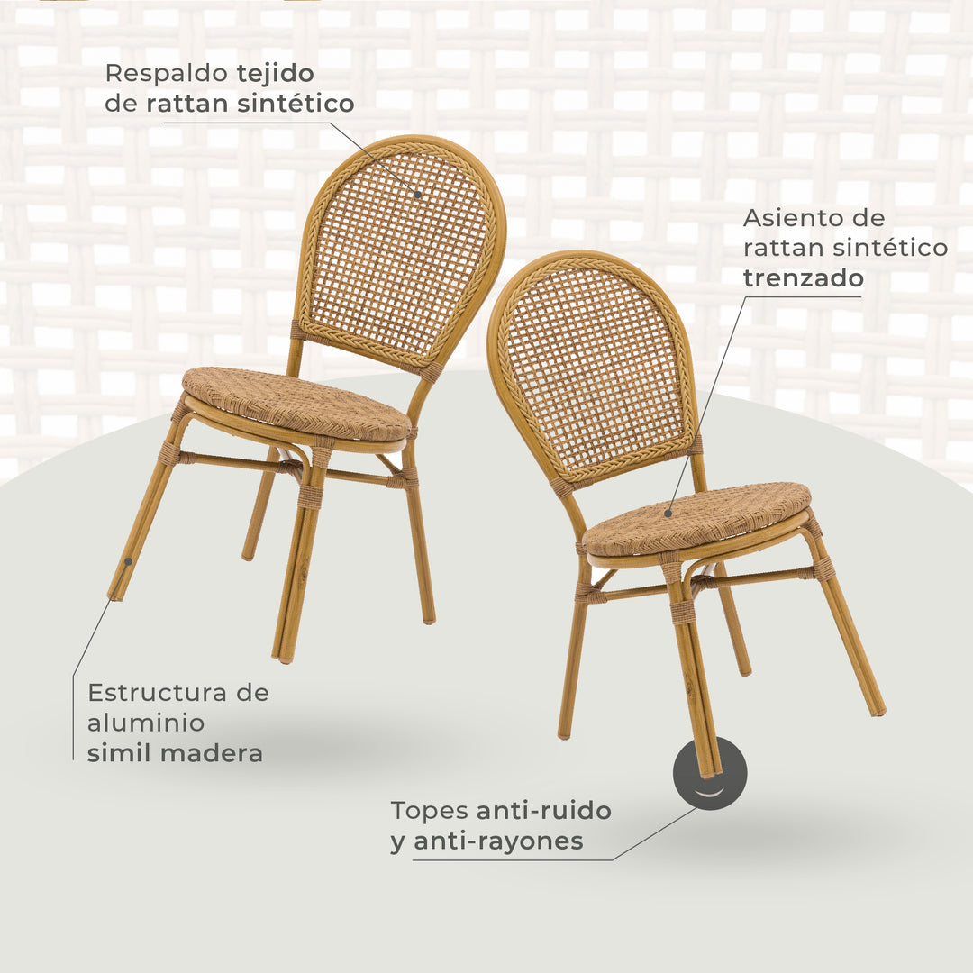 Set x2 Sillas de Exterior Kina