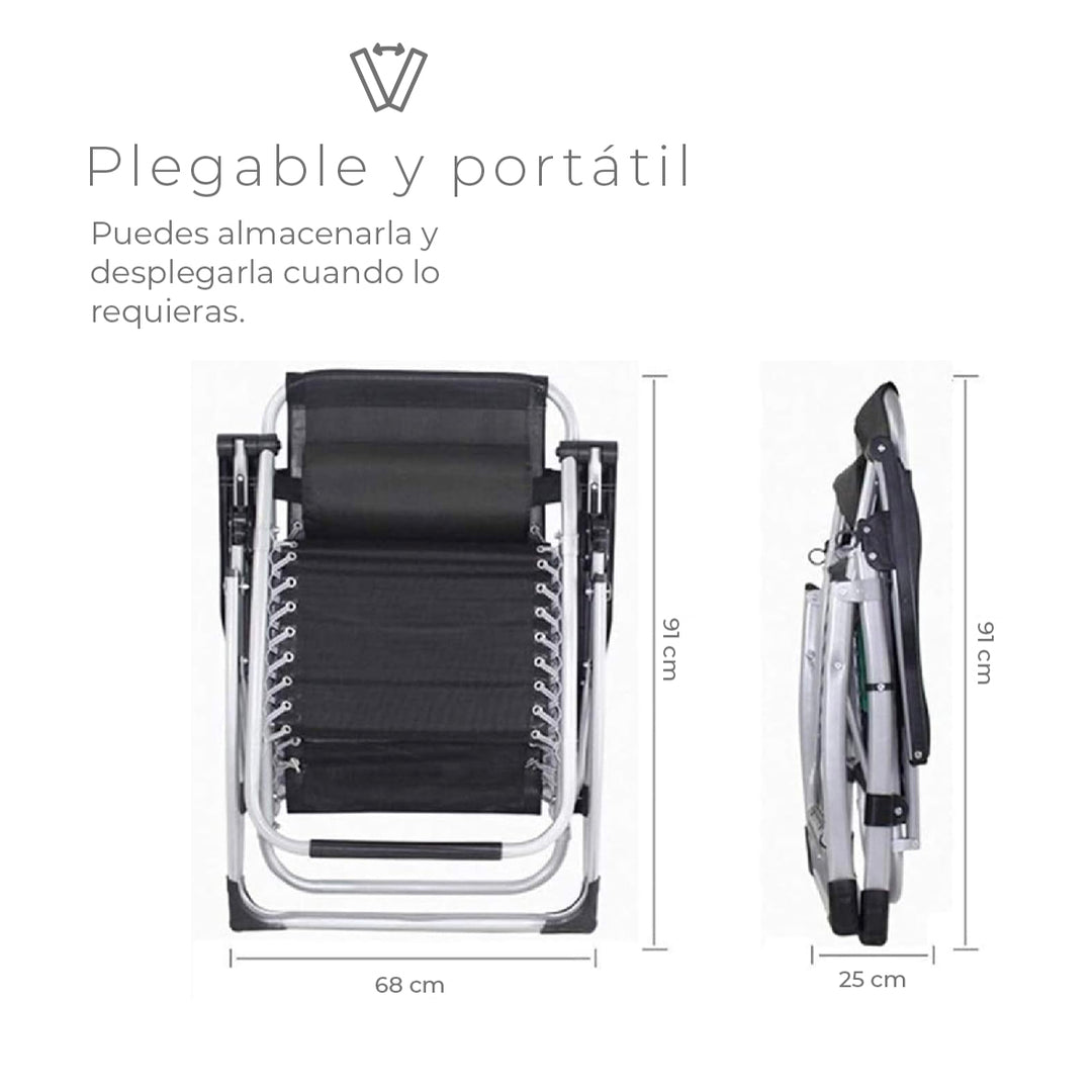 Reposera Zero Gravity con Cojín Zen Pro