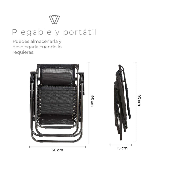 Reposera Zero Gravity con Techo Zen Canopy