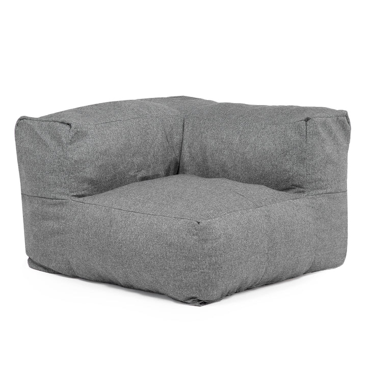 Sofá Pouf Seccional Gris