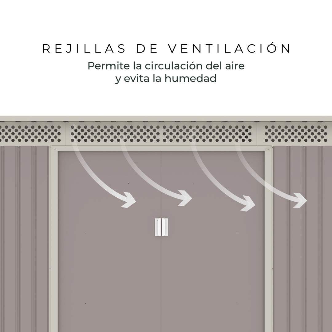 Bodega de Jardín Halten BellaC Acero 3.86mt2 343×142×184cm