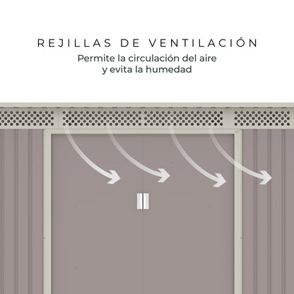 Bodega de Jardín Halten BellaC Acero 3.86mt2 343×142×184cm