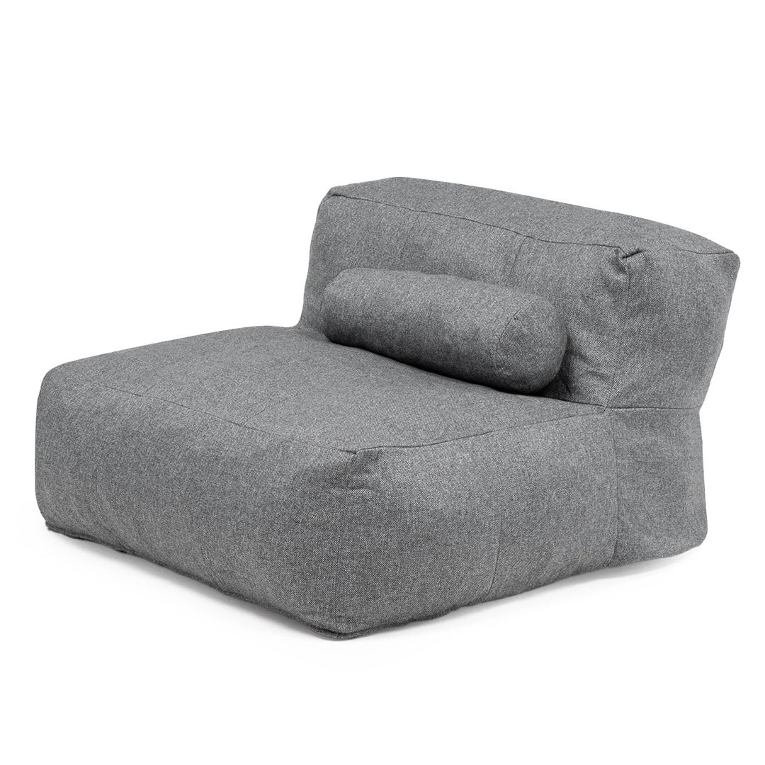 Sofá Pouf Seccional Gris