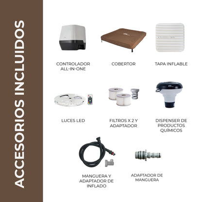 Hot Tub Oslo Amber 6 Frame Wifi con Jets de Agua