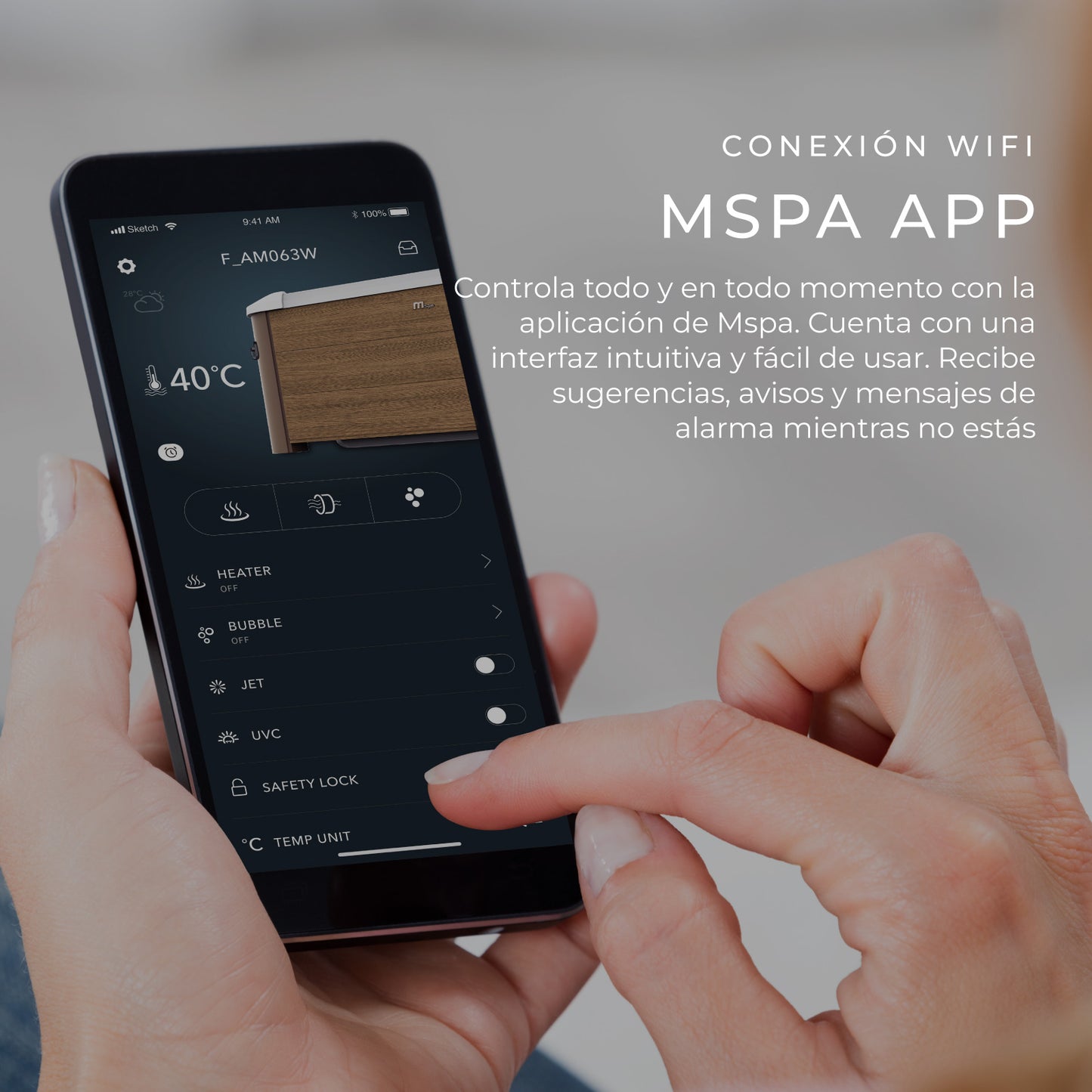 Hot Tub Oslo Amber 6 Frame Wifi con Jets de Agua