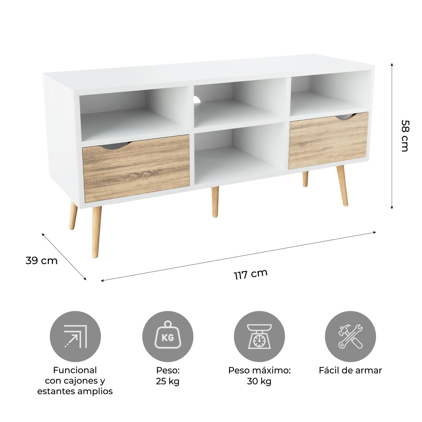 Rack de TV Bolonia