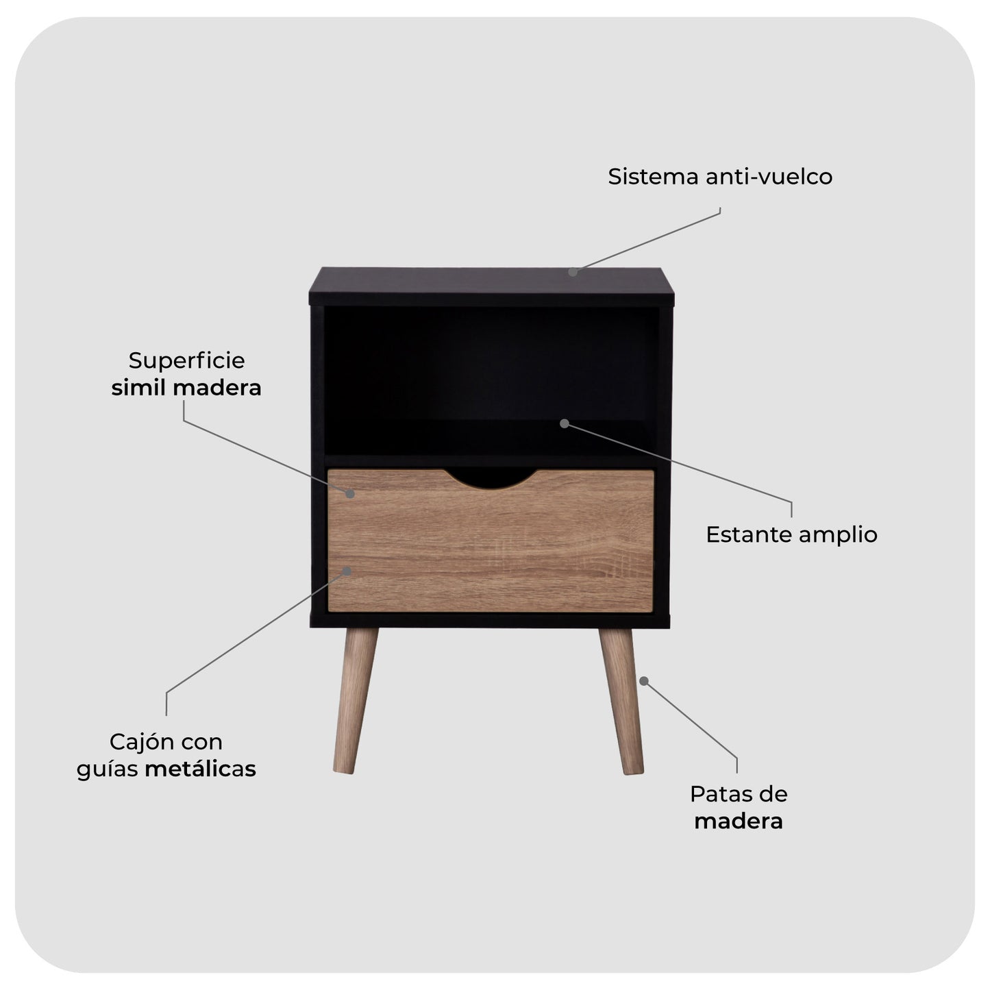 Velador Tromso Black