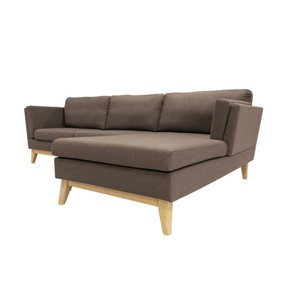 Sofá Seccional 3 Cuerpos Albano Café