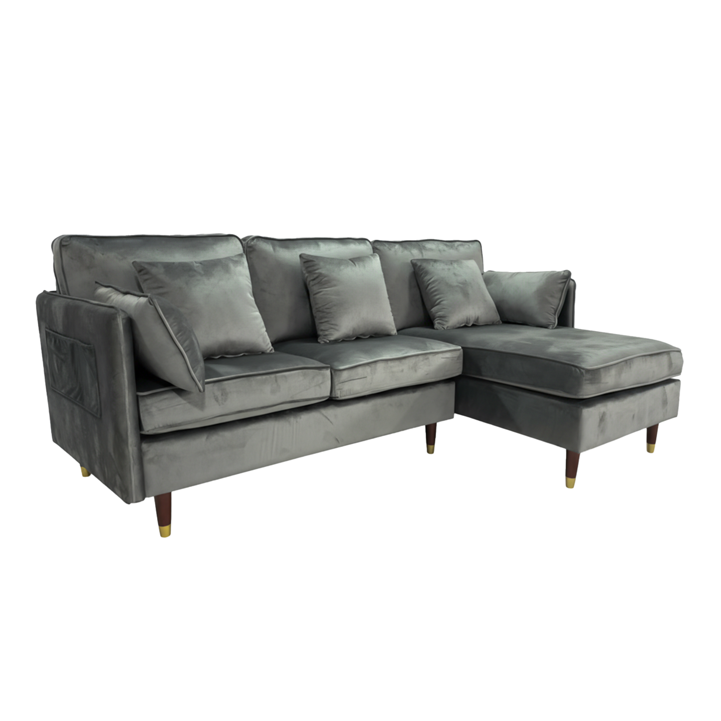 Sofá Seccional 3 Cuerpos Ariccia Gris