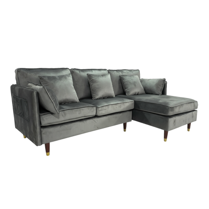 Sofá Seccional 3 Cuerpos Ariccia Gris