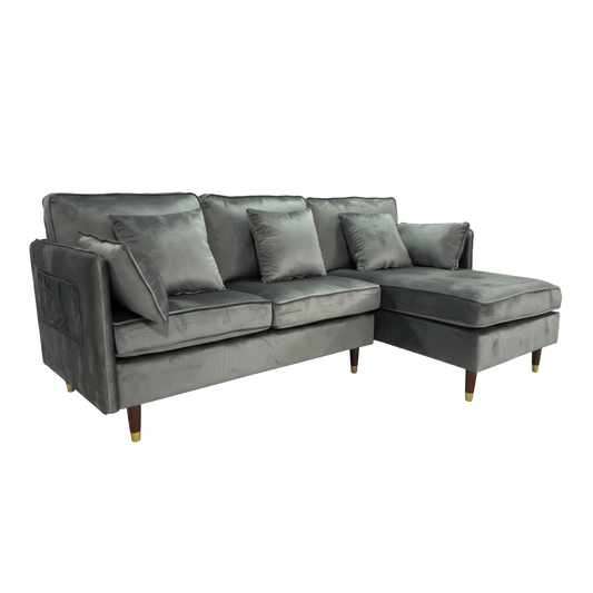 Sofá Seccional 3 Cuerpos Ariccia Gris