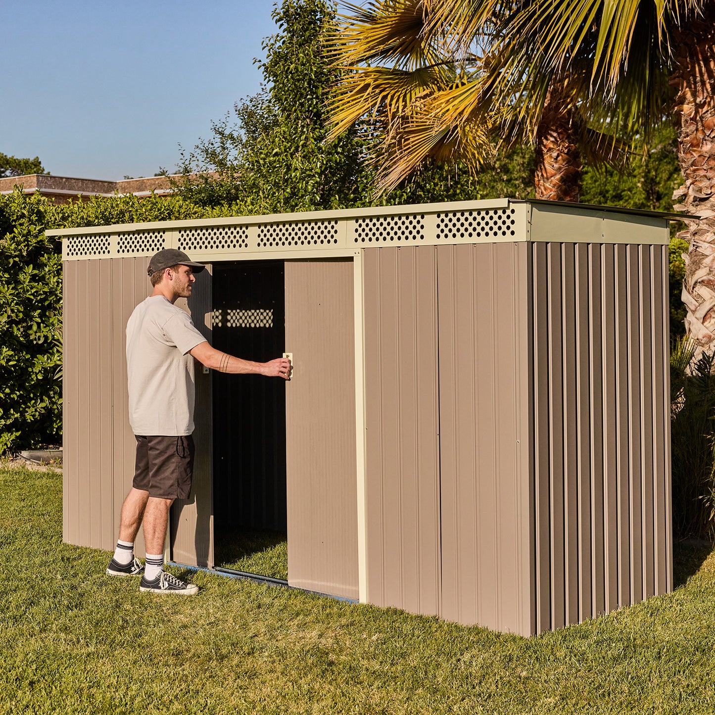 Bodega de Jardín Halten BellaC Acero 3.86mt2 343×142×184cm