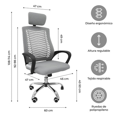Silla de Escritorio Ergonómica SILL-Q2G