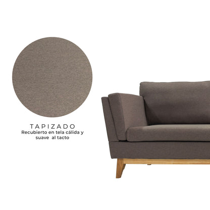 Sofá Seccional 3 Cuerpos Albano Café
