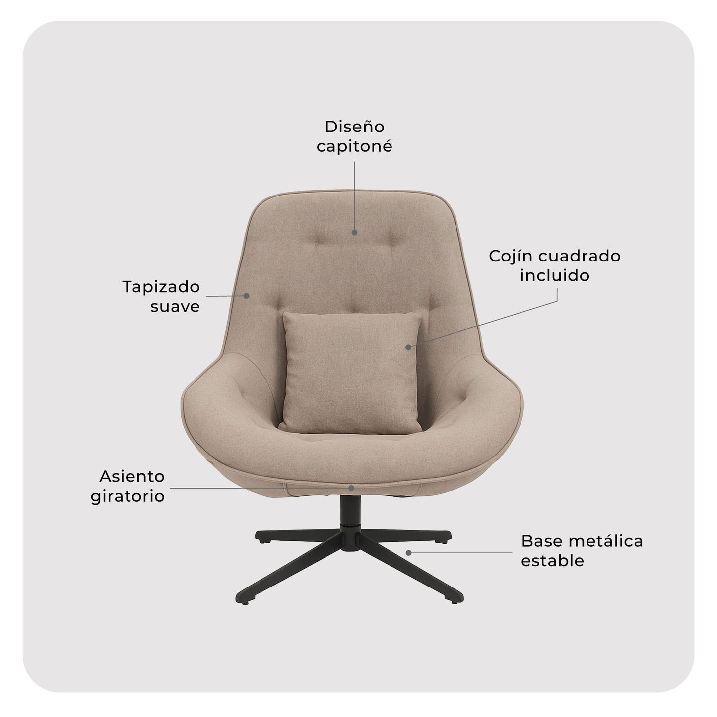 Sitial Giratorio Cherry