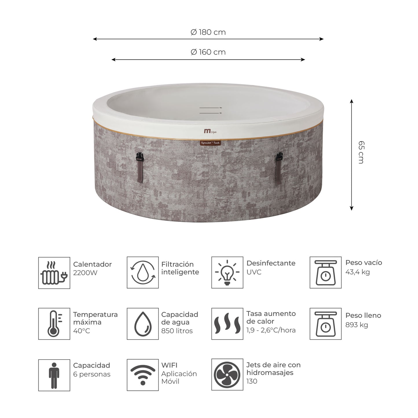 Hot Tub Cocoon Eco 6 Verto Wifi