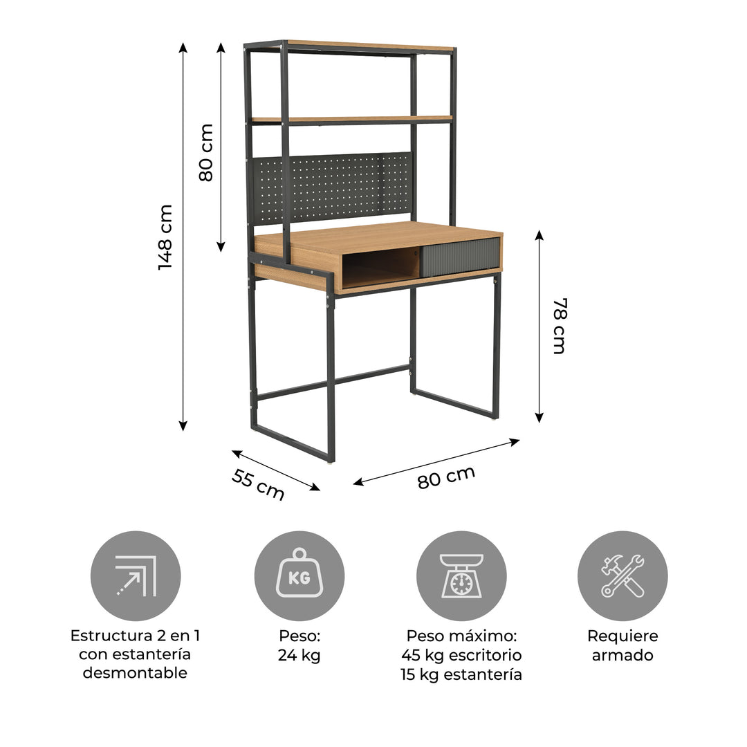 Escritorio Industrial Desk-26