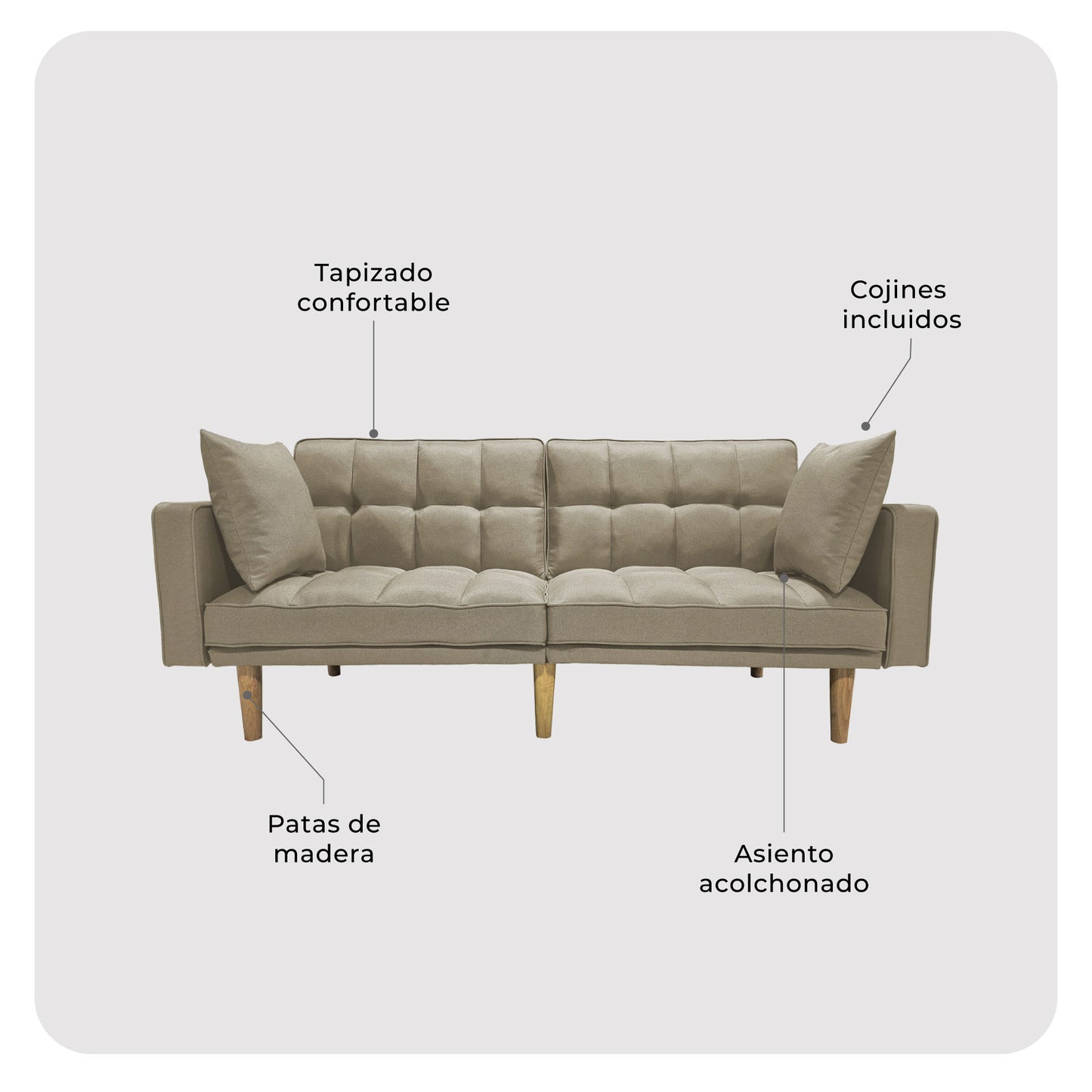 Sofá Cama 2 Cuerpos Fiano