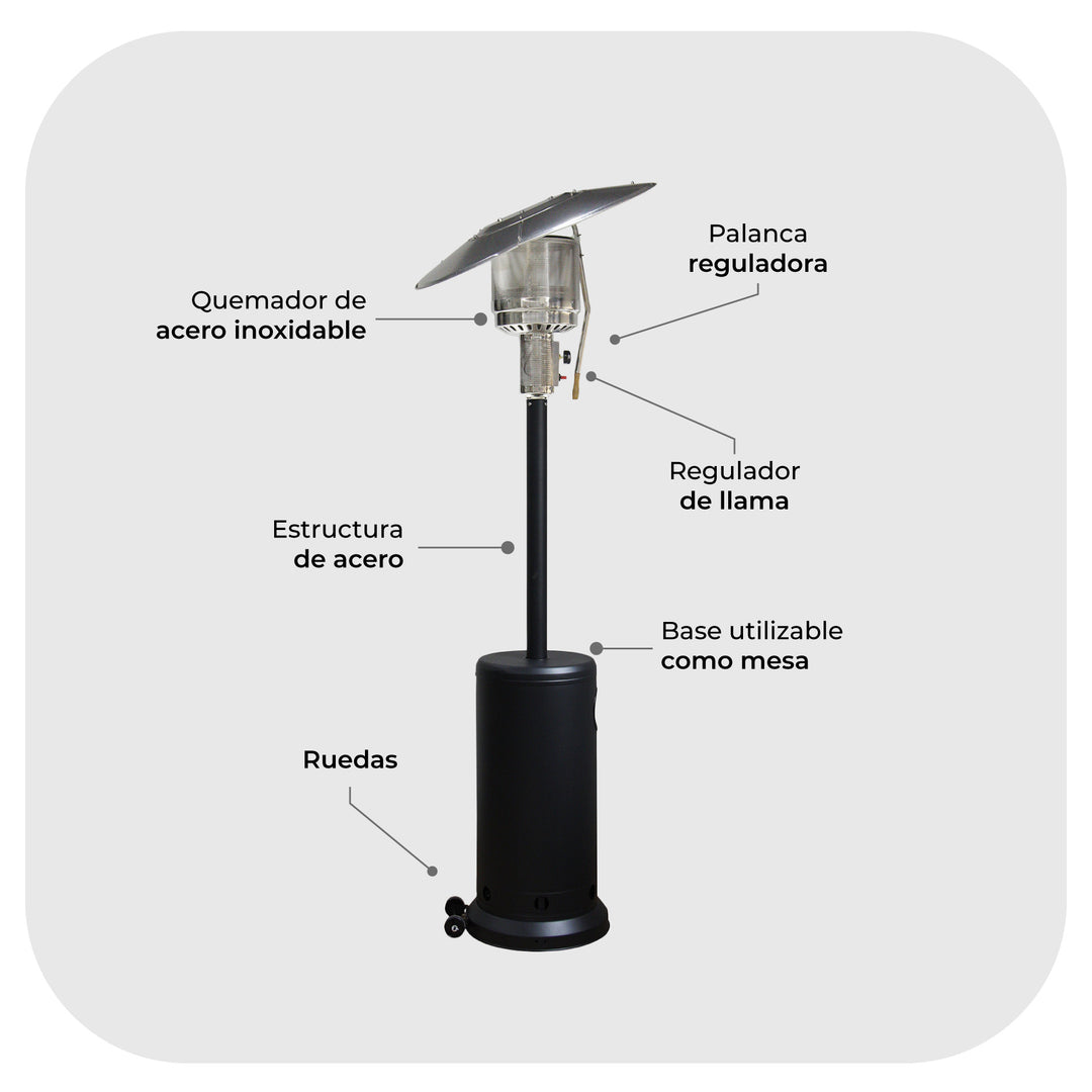 Estufa Calefactor Exterior Silver Flex