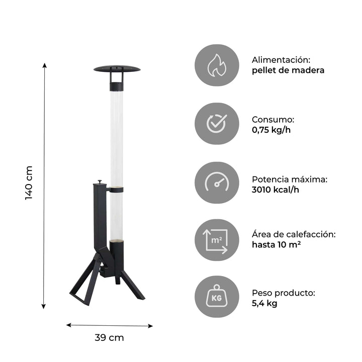 Estufa a Pellet Exterior Ember
