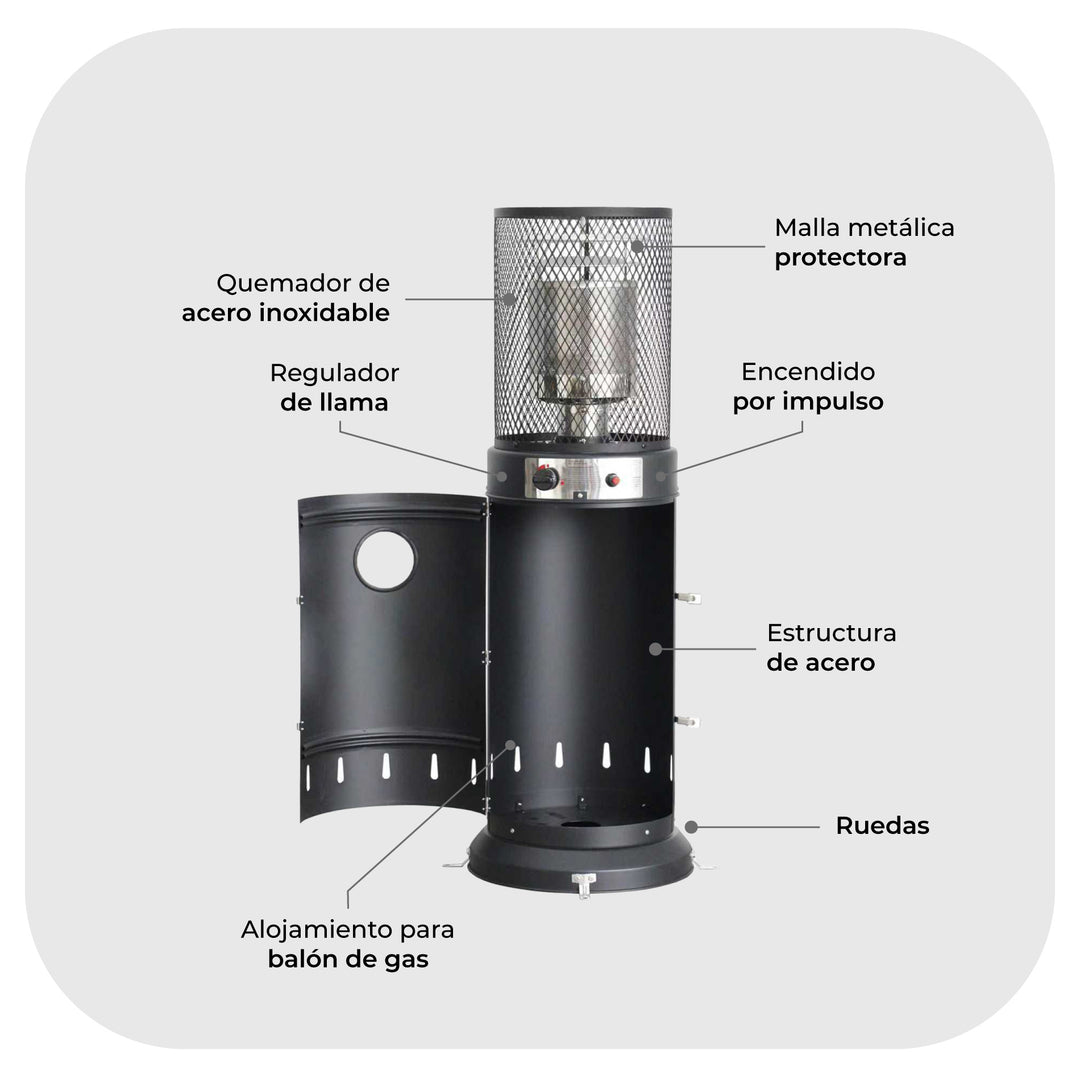 Estufa Calefactor Exterior Dark