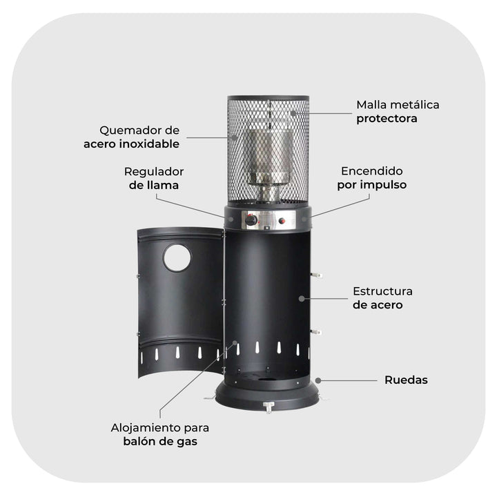 Estufa Calefactor Exterior Dark