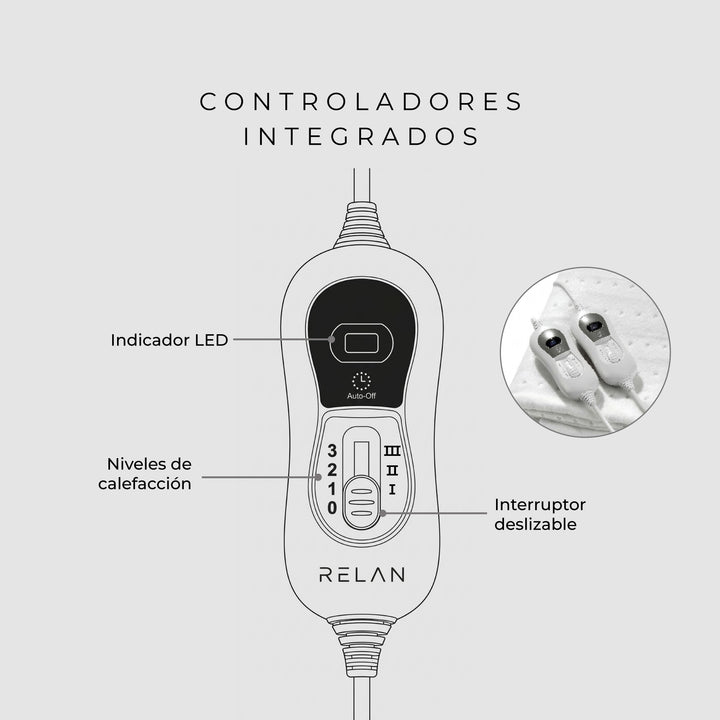 Calienta Camas Eléctrico King 2 Zonas