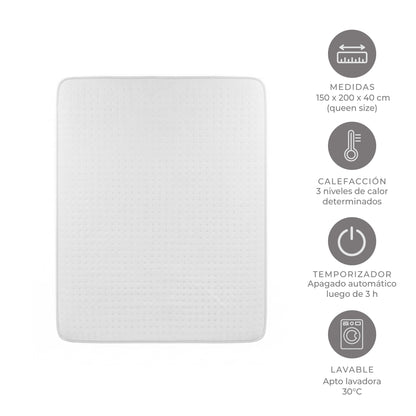 Calienta Camas Eléctrico Queen 2 Zonas