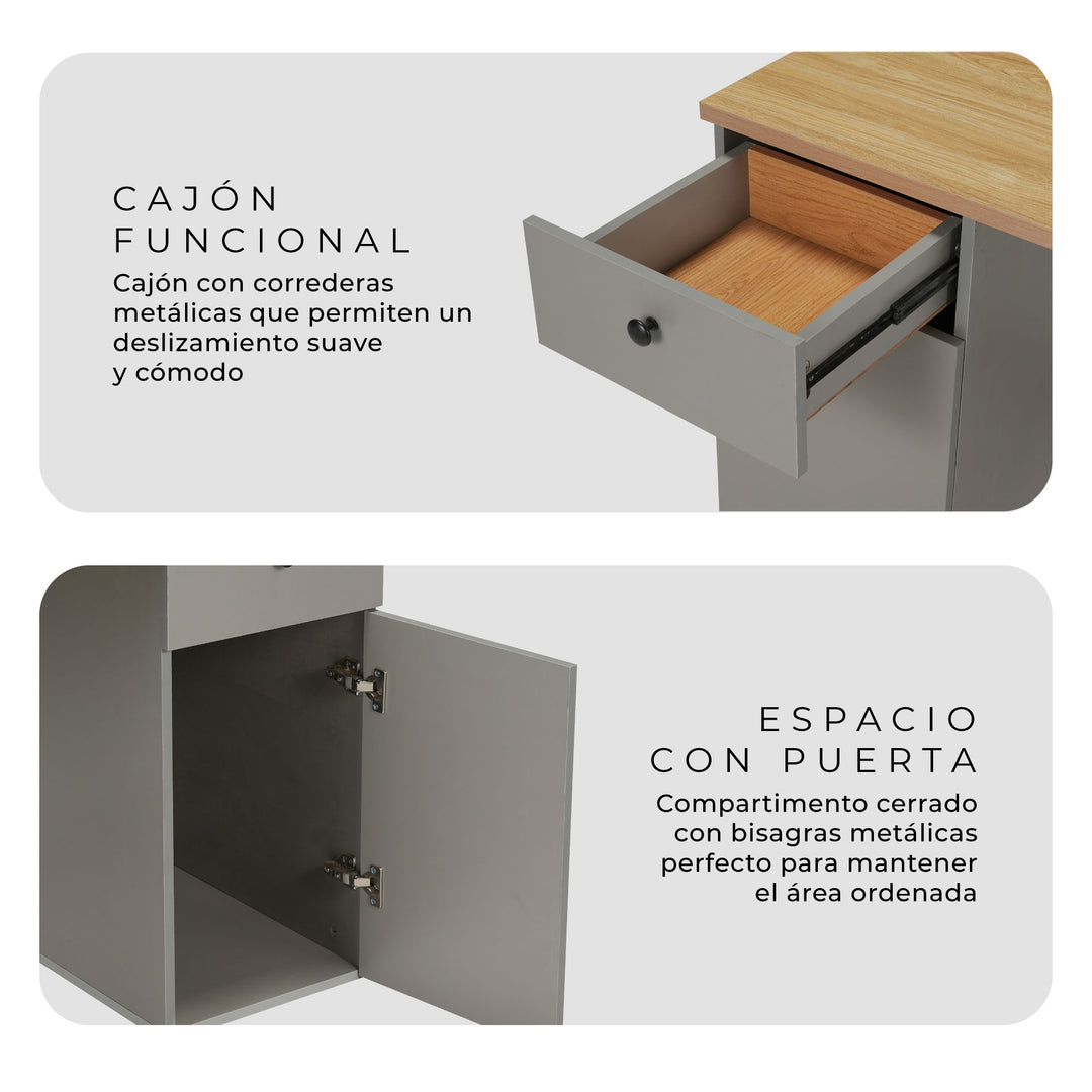 Escritorio con Cajón y Puerta Ergo-016