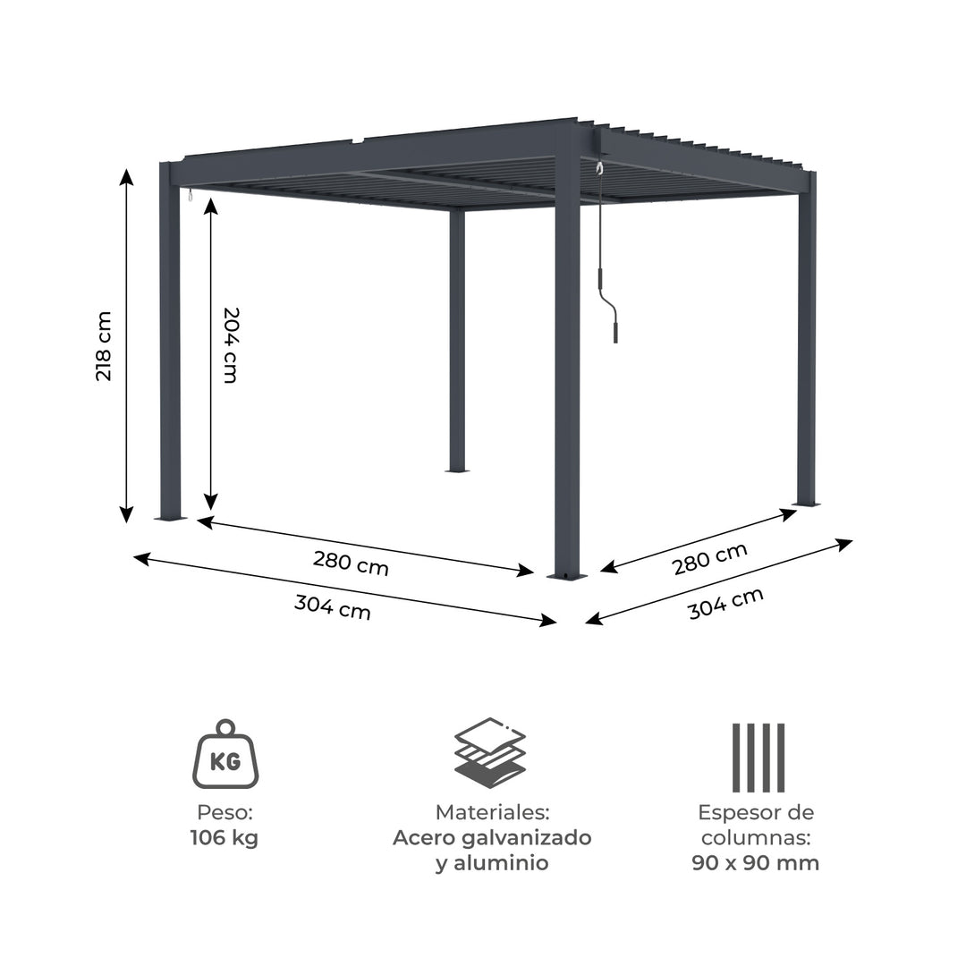 Pérgola Bioclimática 304x304 Shade-B