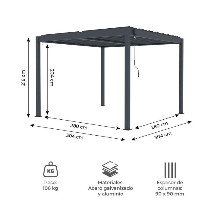 Pérgola Bioclimática 304x304 Shade-B