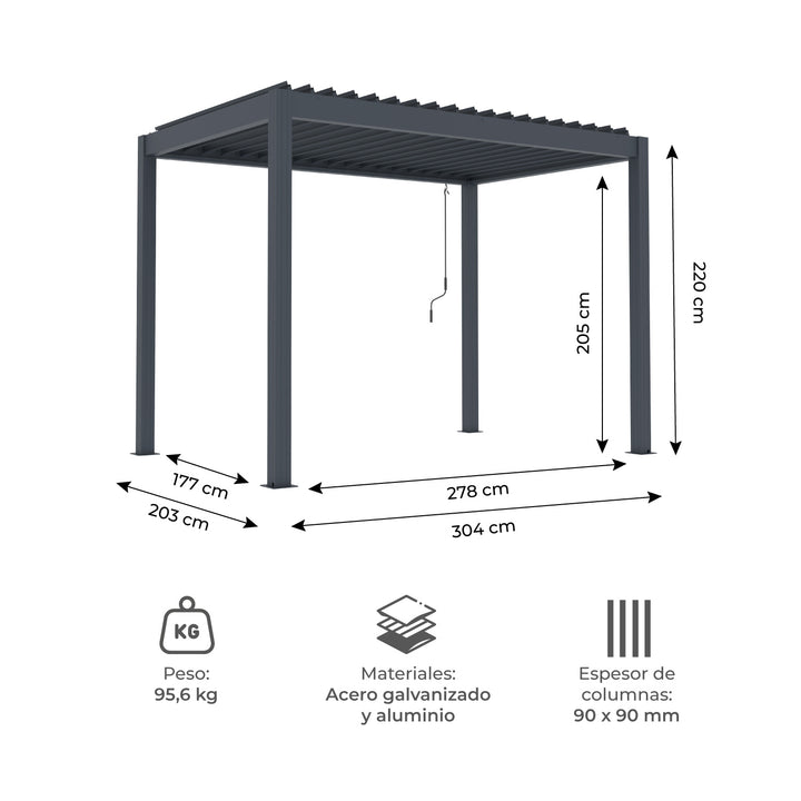 Pérgola Bioclimática 203x304 Shield-A
