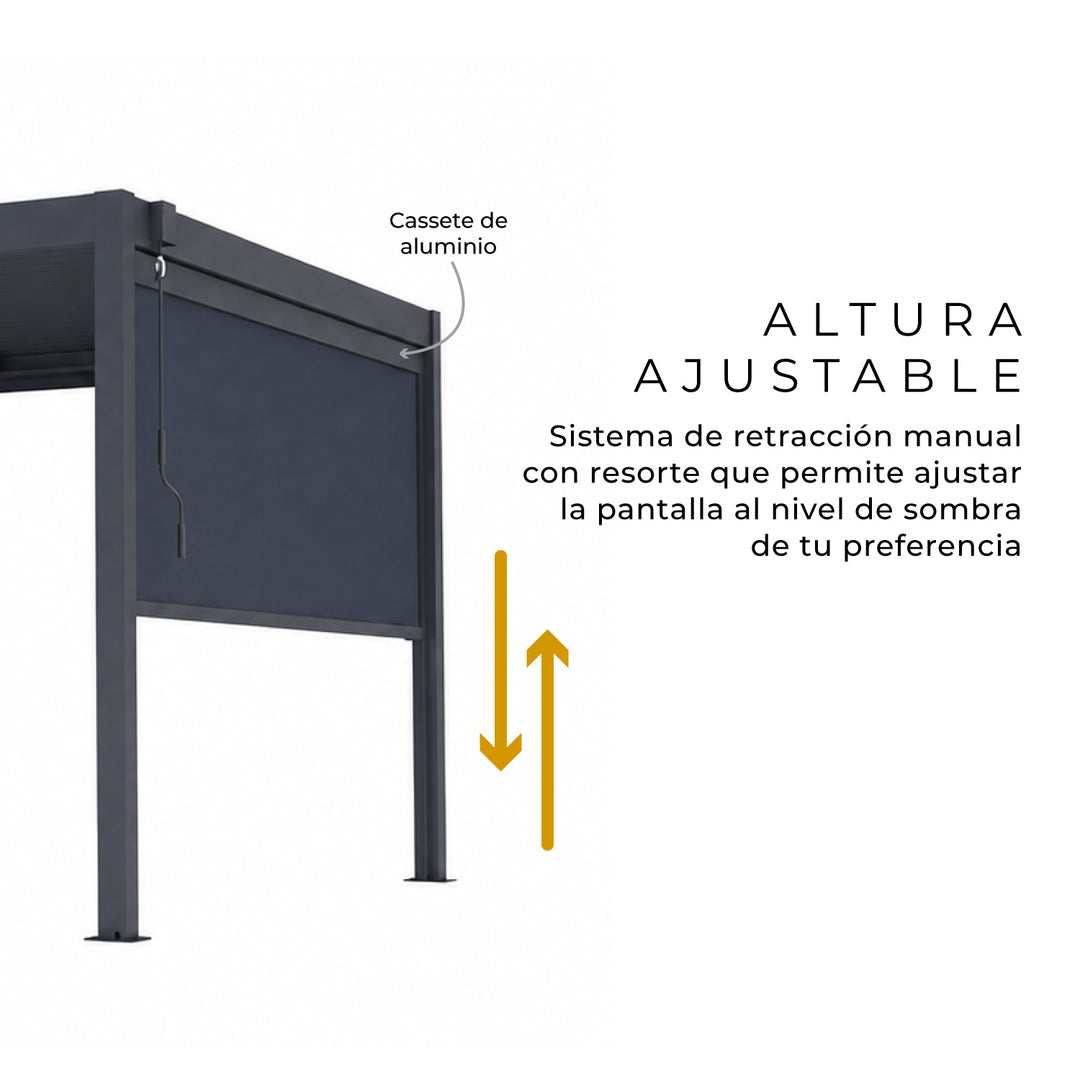 Pantalla Lateral Retráctil para Pérgola Side-A