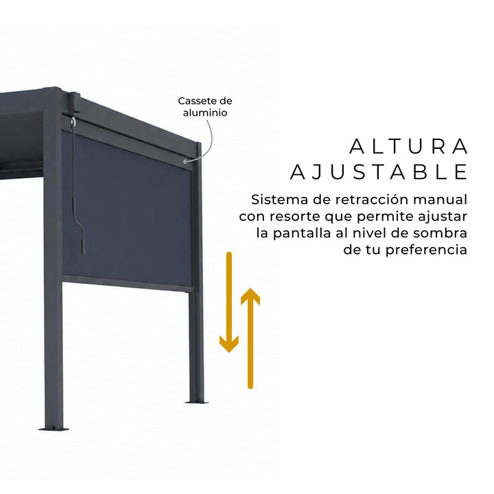Pantalla Lateral Retráctil para Pérgola Side-A
