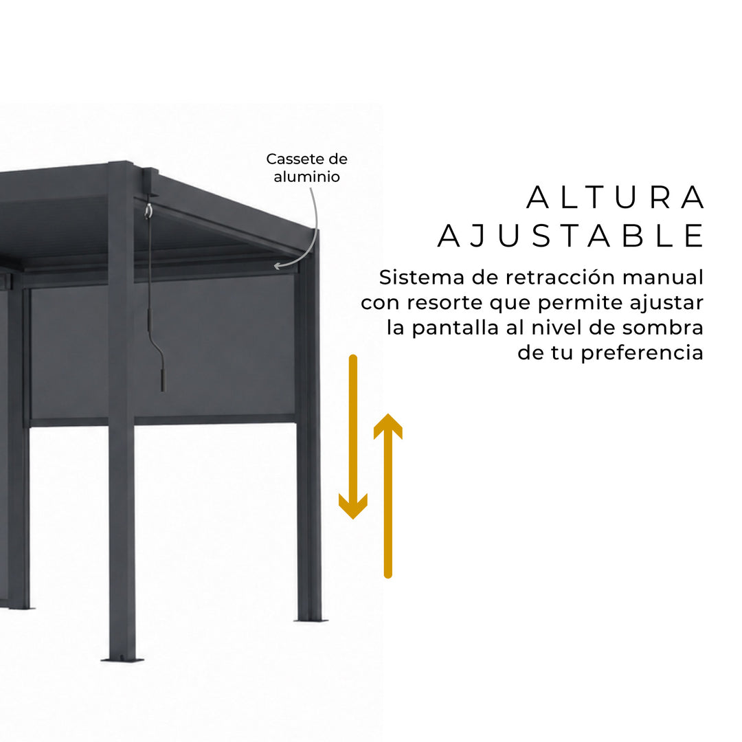 Pantalla Lateral Retráctil para Pérgola Side-C
