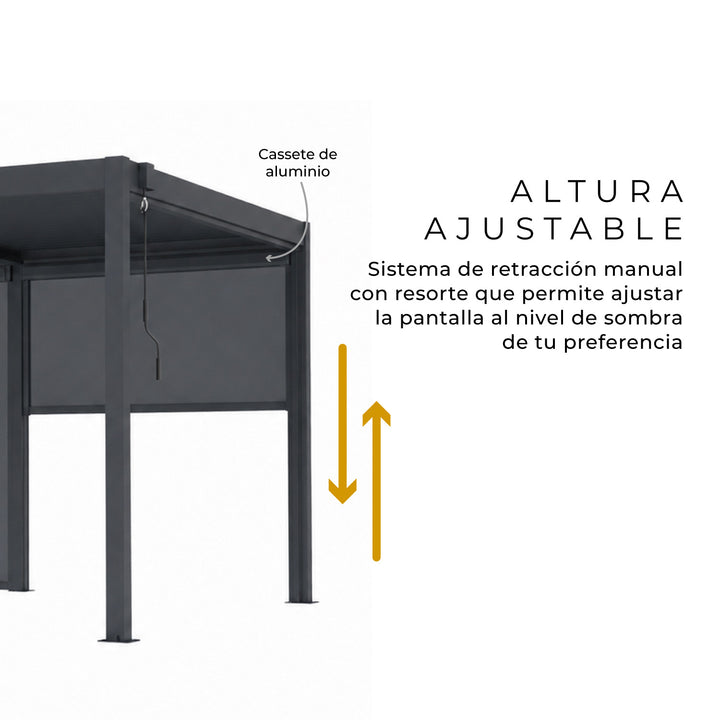 Pantalla Lateral Retráctil para Pérgola Side-C