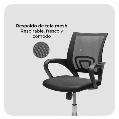 Silla de Escritorio Ergonómica Mesh+ Basculante