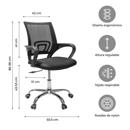 Silla de Escritorio Ergonómica Mesh