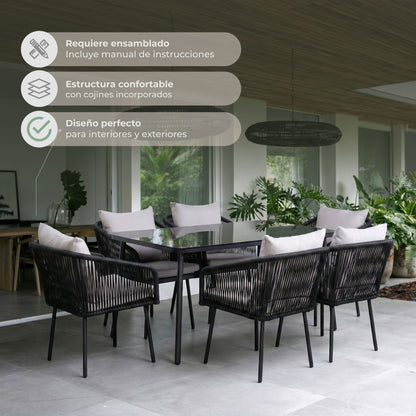 Set de Exterior Samui 6 Sillas + Mesa