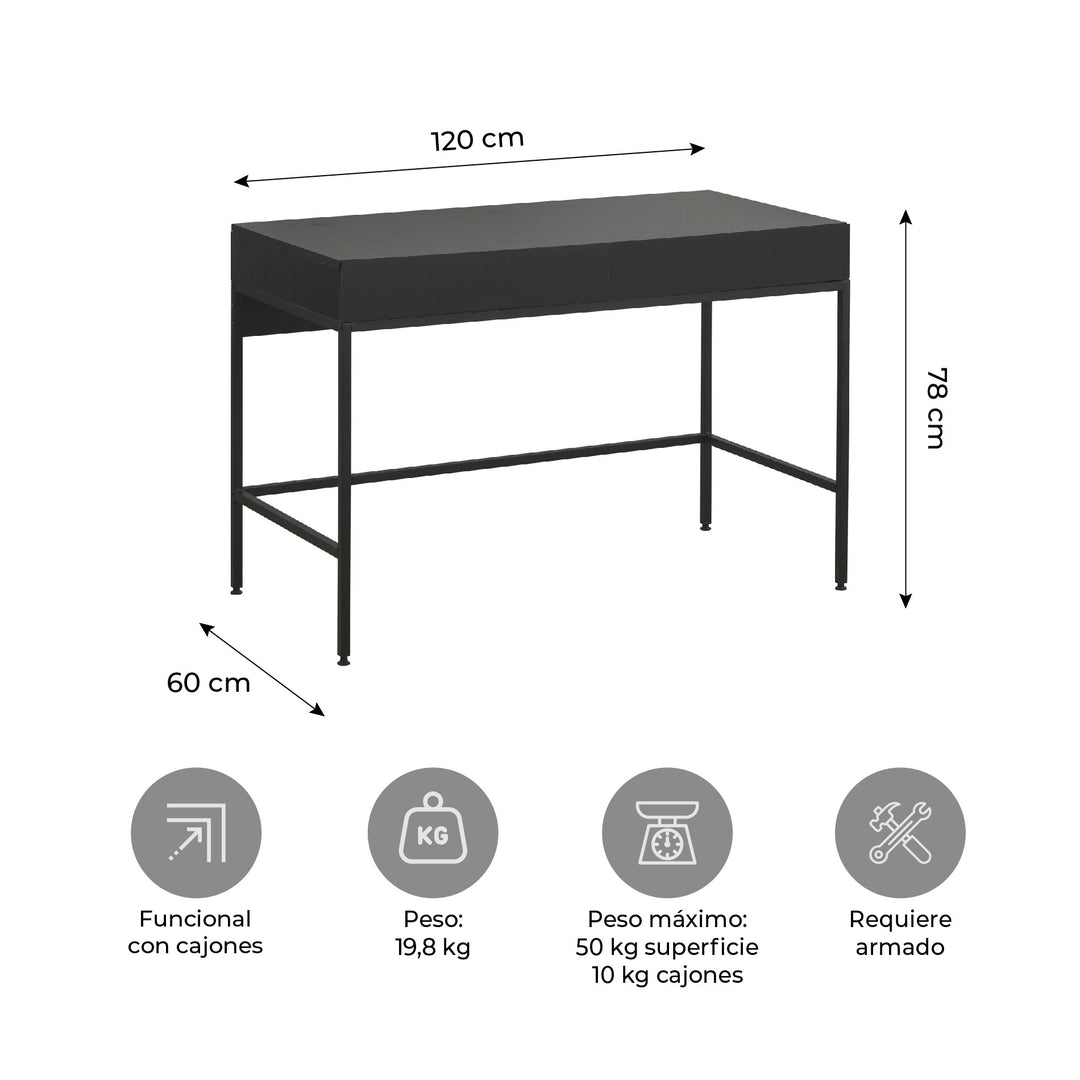 Escritorio Forge Negro