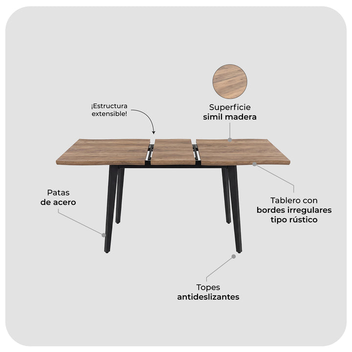 Mesa de Comedor Extensible Trowa