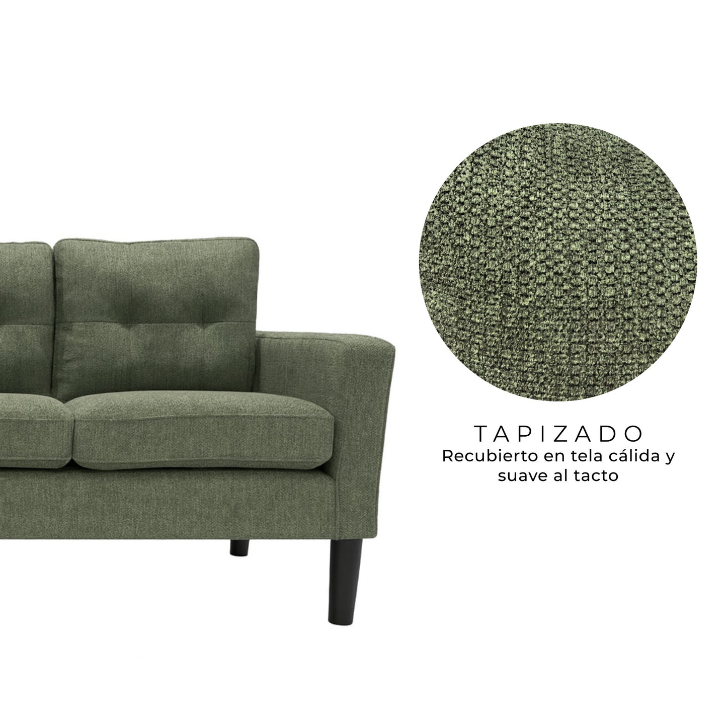 Sofá 3 Cuerpos Sutri Verde