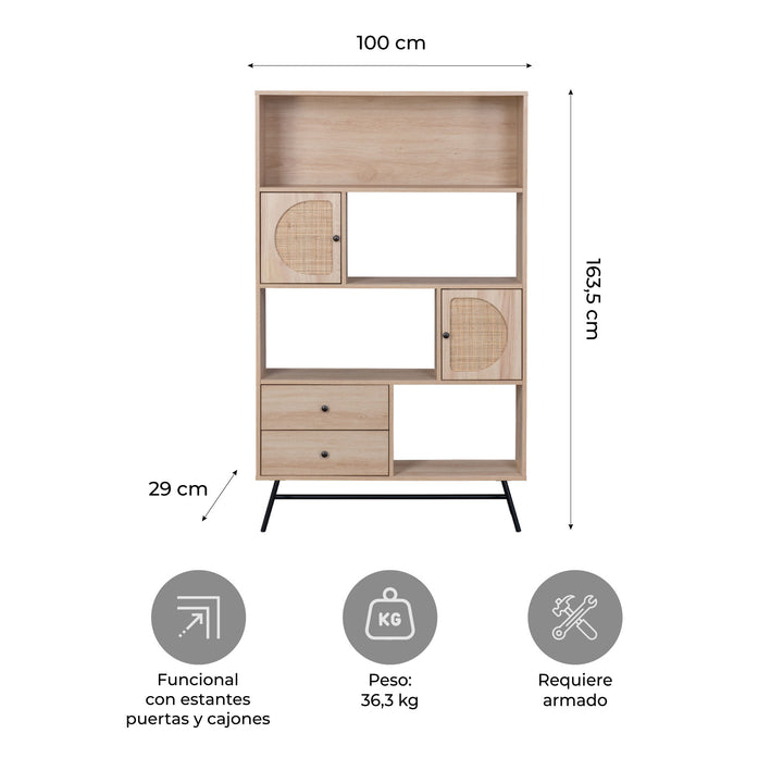 Librero de Ratán Jaipur